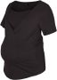 Zizzi Maternity zwangerschaps- en voedingstop zwart T-shirt Dames Stretchkatoen Ronde hals 42 44 - Thumbnail 1