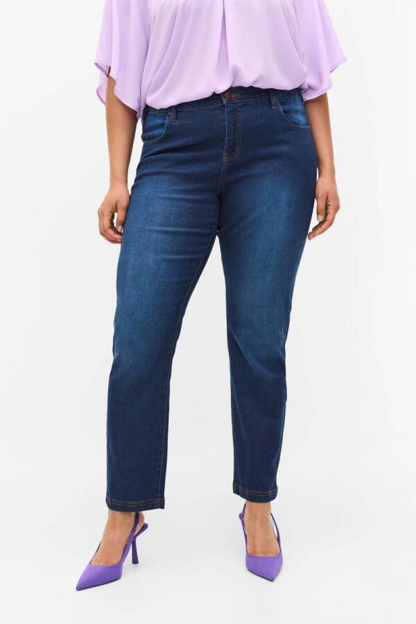 Zizzi regular waist slim fit jeans Emily dark denim