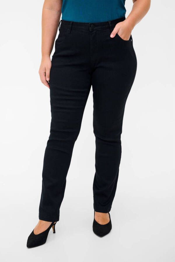 Zizzi regular waist slim fit jeans Emily zwart