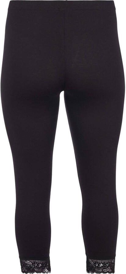 Zizzi 3 4 legging met kant zwart - Foto 3