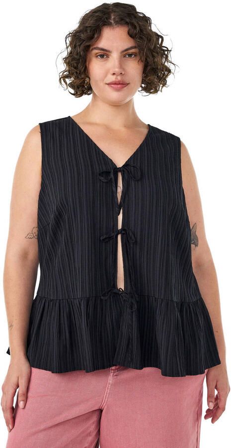 Zizzi a-lijn gestreepte top Plus Size zwart - Foto 3