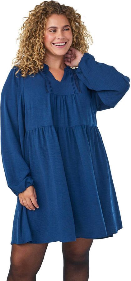 Zizzi A-lijn jurk Plus Size blauw