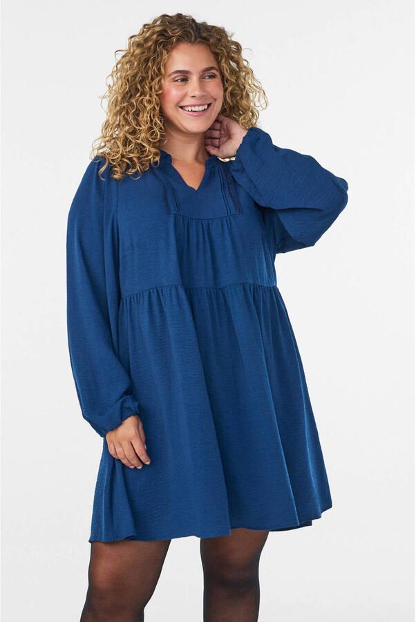 Zizzi A-lijn jurk Plus Size blauw - Foto 3