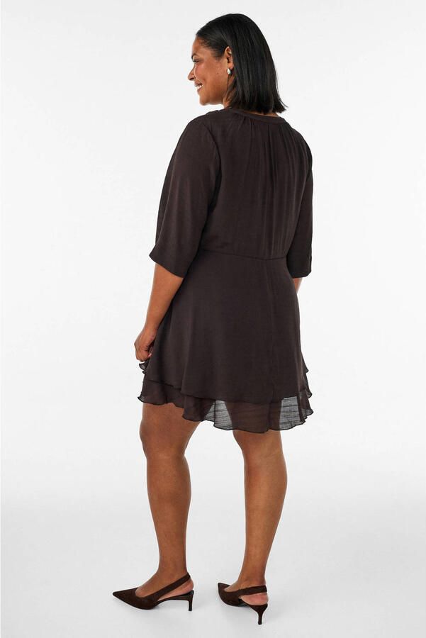 Zizzi A-lijn jurk Plus Size donkerblauw - Foto 3
