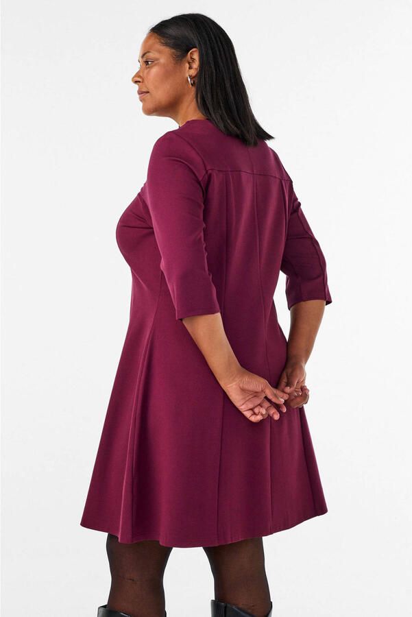 Zizzi A-lijn jurk Plus Size donkerrood - Foto 2