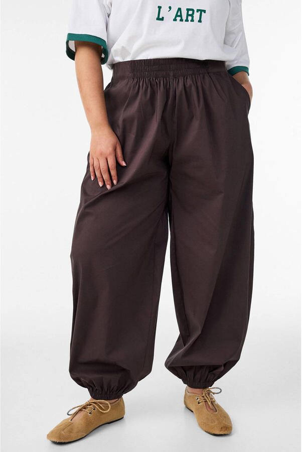 Zizzi ballon broek Plus Size donkerbruin - Foto 2
