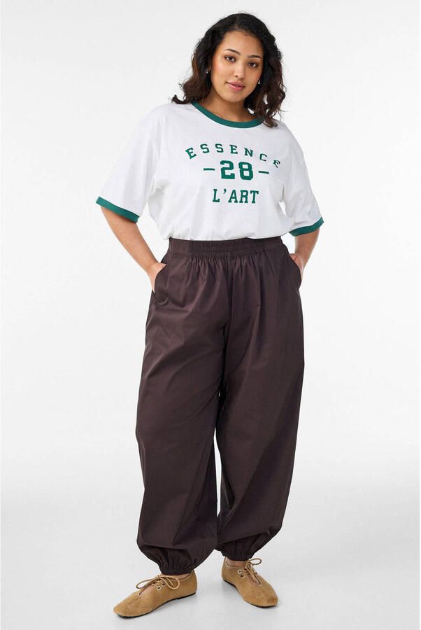 Zizzi ballon broek Plus Size donkerbruin - Foto 3