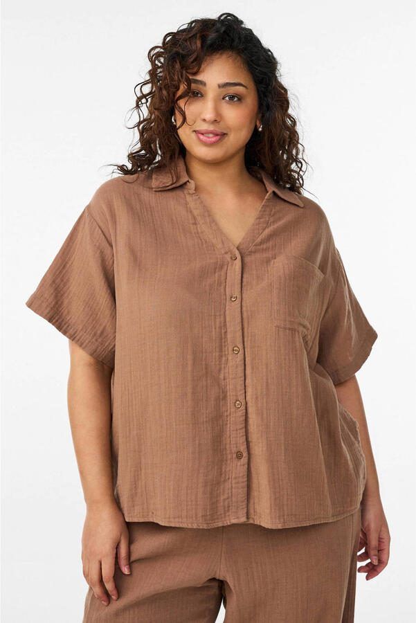Zizzi blouse bruin