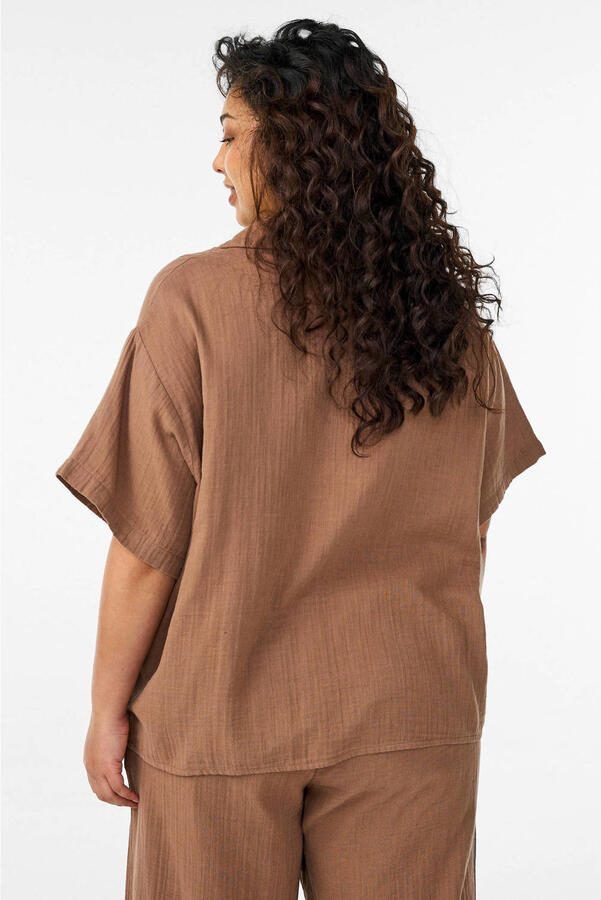 Zizzi blouse bruin - Foto 2