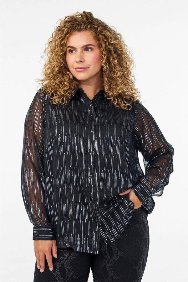 Zizzi blouse zwart - Foto 3