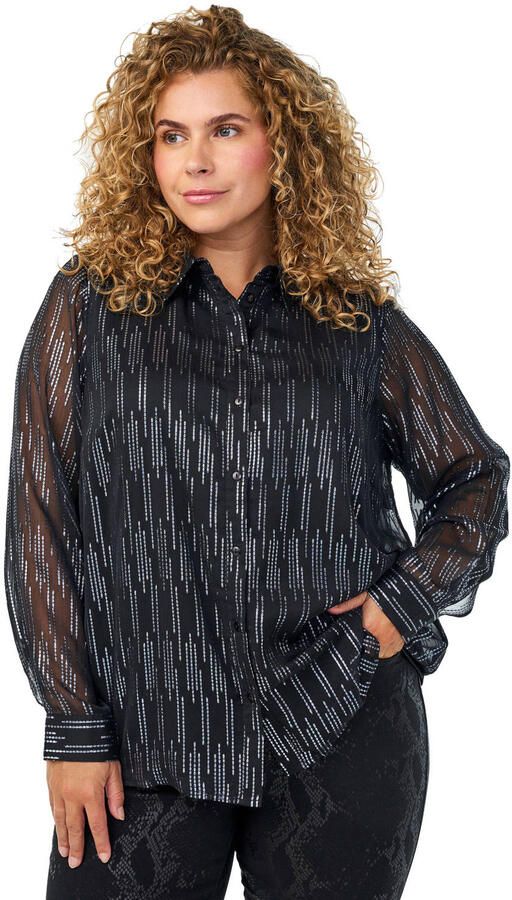 Zizzi blouse zwart - Foto 3