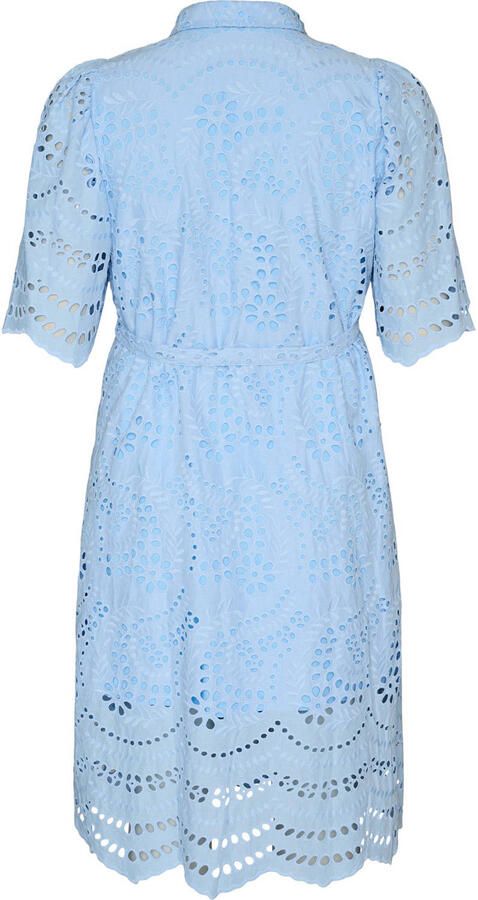 Zizzi blousejurk broderie lichtblauw - Foto 3