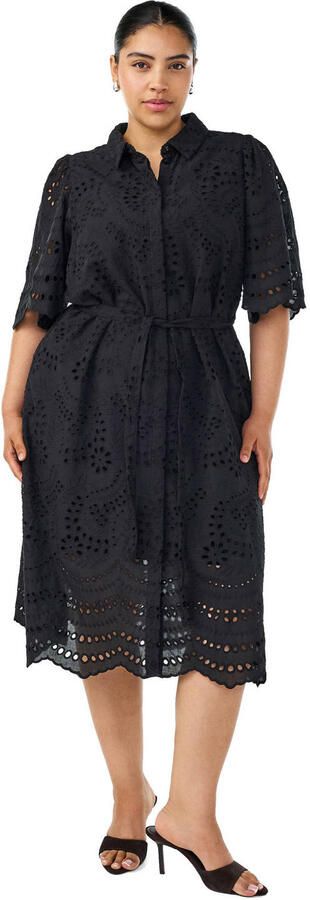 Zizzi blousejurk broderie zwart - Foto 3