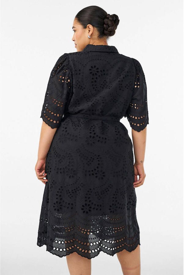 Zizzi blousejurk broderie zwart - Foto 2