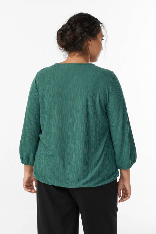 Zizzi blousetop groen - Foto 3