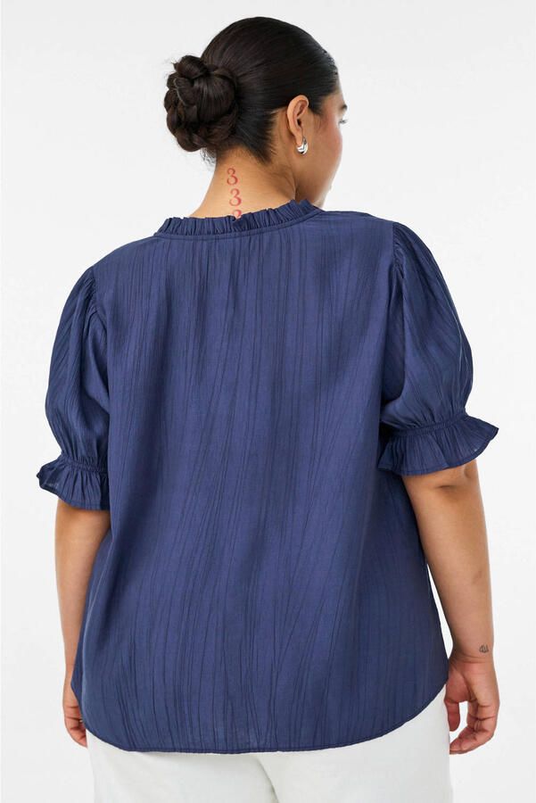 Zizzi blousetop Plus Size donkerblauw - Foto 3