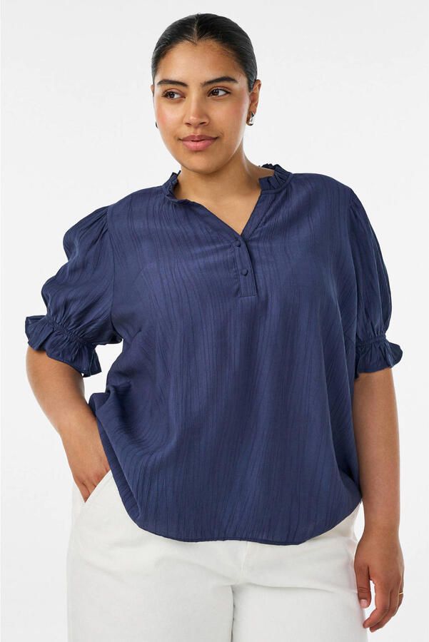 Zizzi blousetop Plus Size donkerblauw
