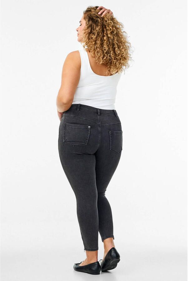 Zizzi cropped high waist skinny jeans Amy grey denim - Foto 2