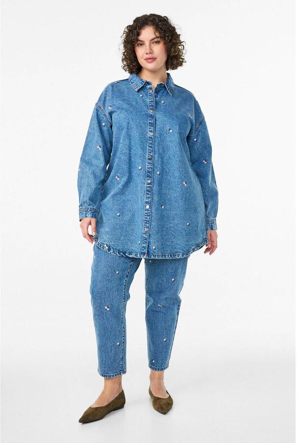 Zizzi denim blouse medium blue denim - Foto 3