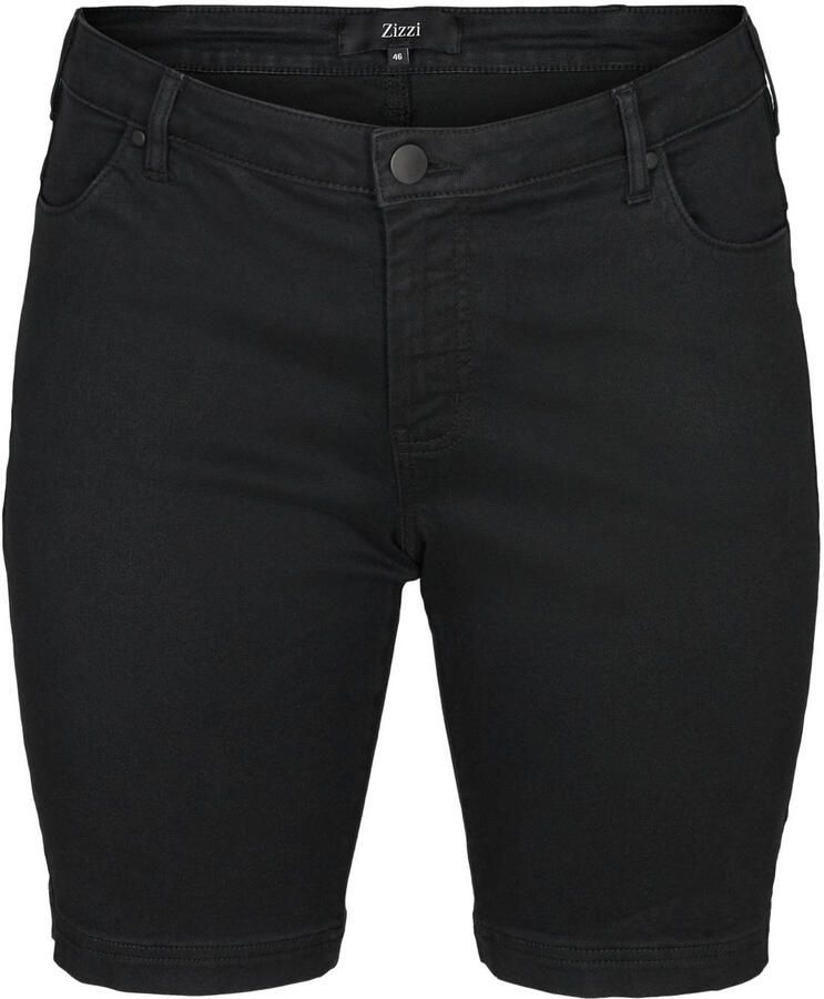 Zizzi denim slim regular waist short zwart