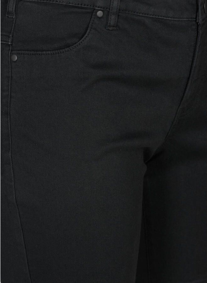 Zizzi denim slim regular waist short zwart - Foto 2