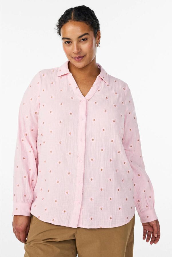 Zizzi gebloemde blouse roze