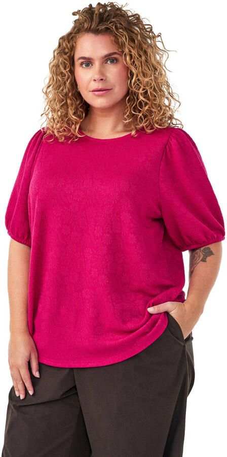 Zizzi gebloemde blousetop Plus Size fuchsia