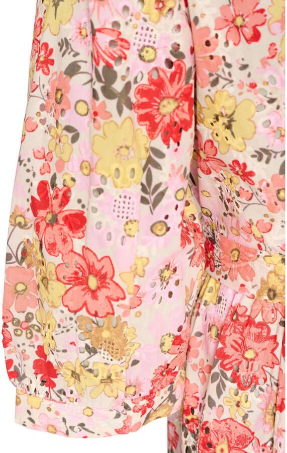 Zizzi gebloemde midi jurk Plus Size roze - Foto 3
