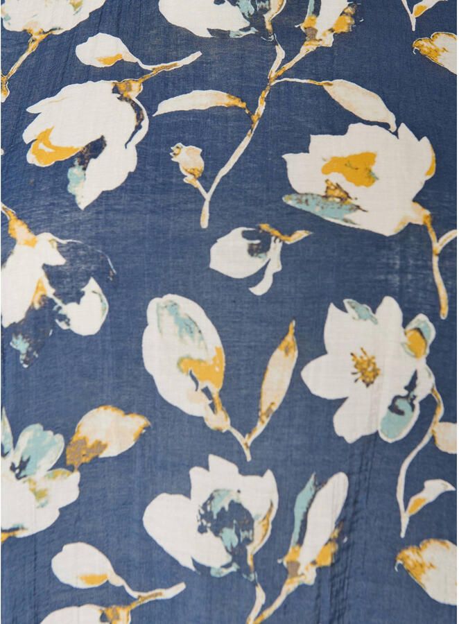 Zizzi gebloemde top Plus Size donkerblauw - Foto 3