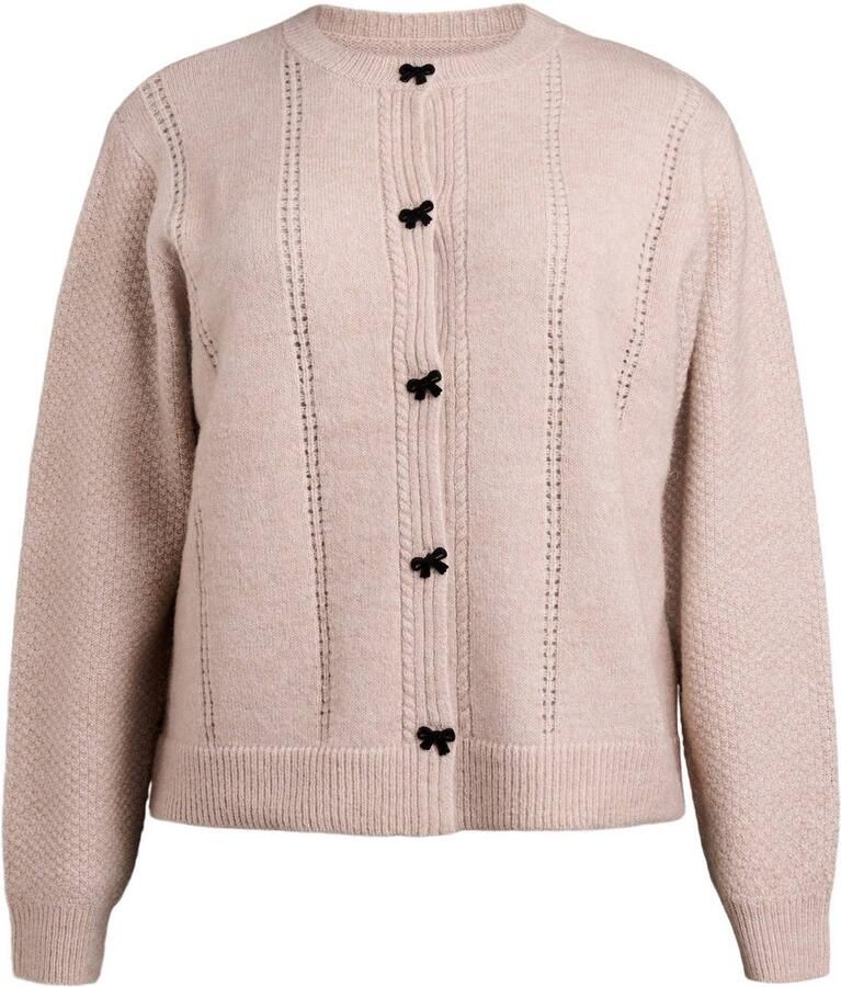Zizzi gebreid vest beige - Foto 2