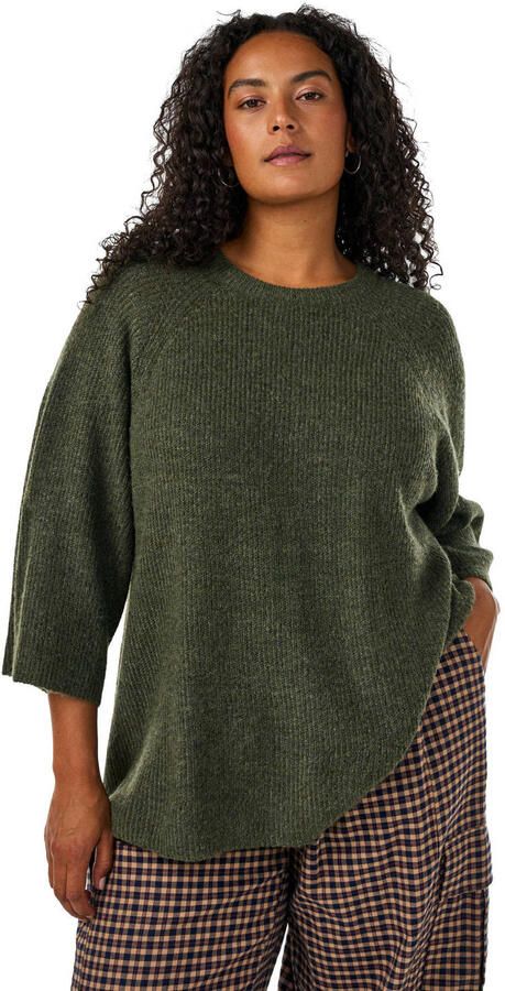Zizzi gebreide trui Plus Size groen - Foto 2