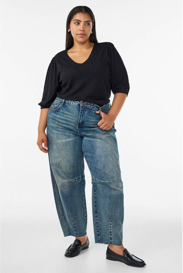 Zizzi gebreide trui Plus Size zwart - Foto 2