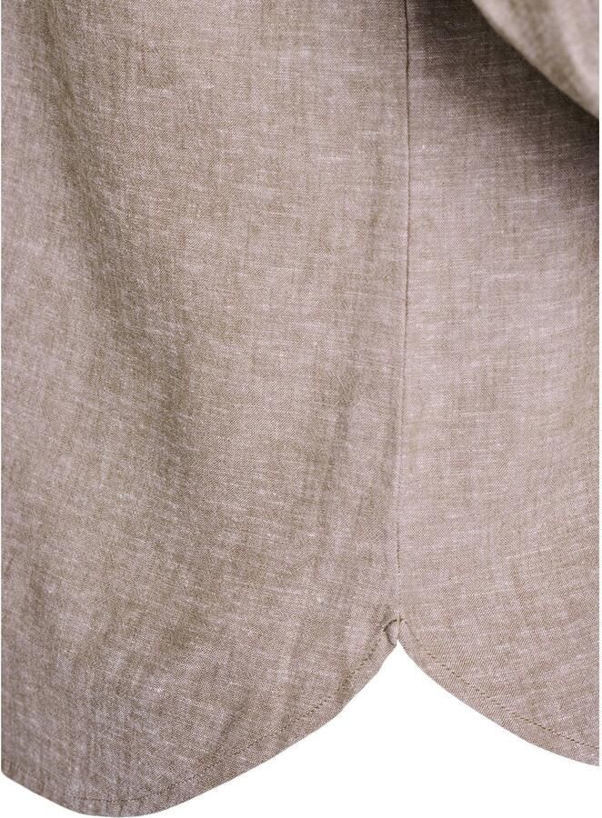 Zizzi gestreepte blouse met linnen - Foto 3