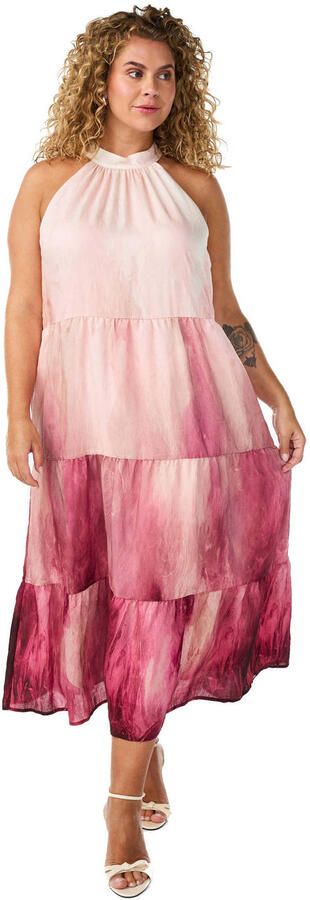 Zizzi halter midi jurk Plus Size roze - Foto 3