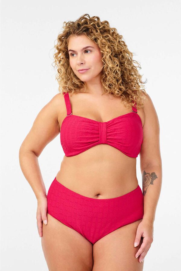 Zizzi high waist bikinibroekje Salina rood