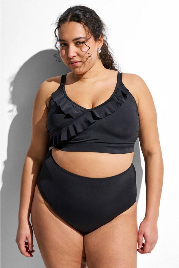 Zizzi high waist bikinibroekje SKATRIN zwart