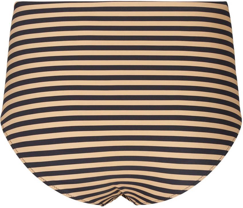 Zizzi high waist bikinibroekje STENNA beige zwart - Foto 2