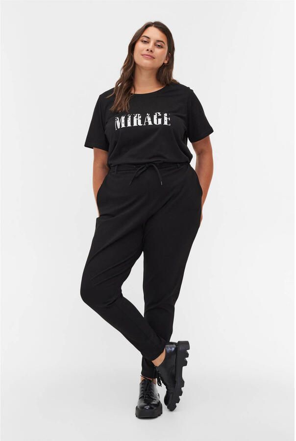 Zizzi high waist regular fit broek zwart - Foto 2