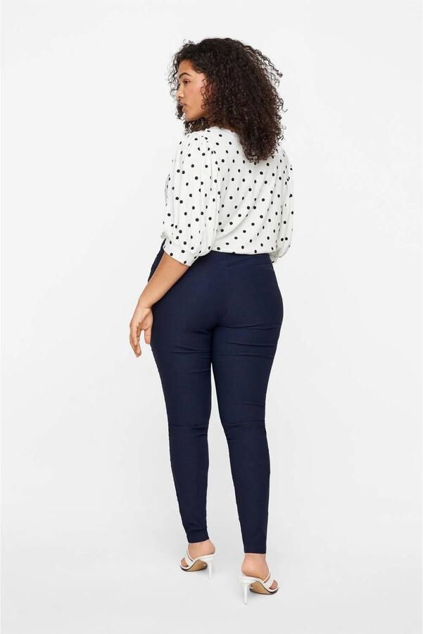 Zizzi high waist skinny tregging JEVA donkerblauw - Foto 3
