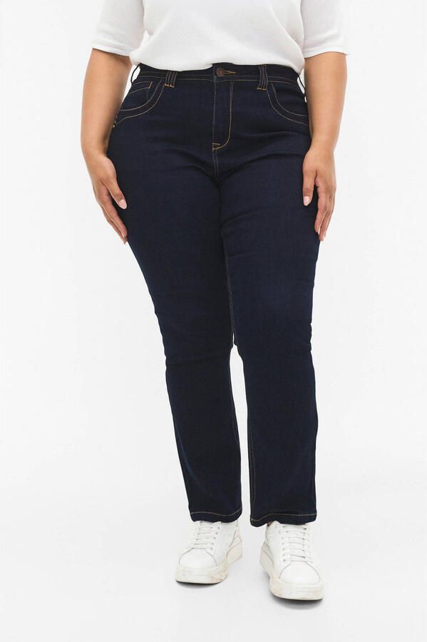 Zizzi high waist slim fit jeans Nile dark denim