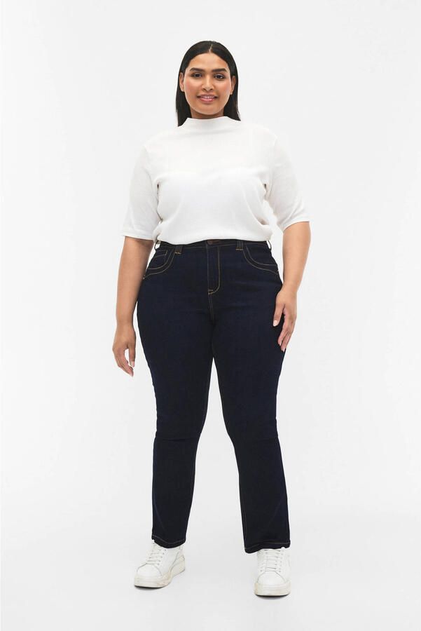 Zizzi high waist slim fit jeans Nile dark denim - Foto 2