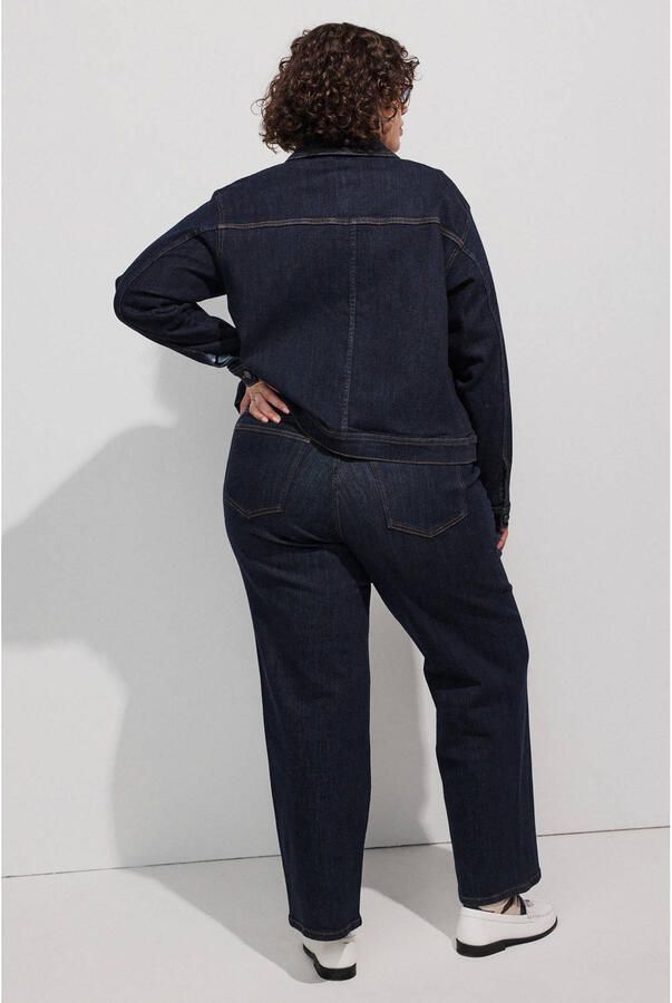 Zizzi high waist straight leg jeans Plus Size donkerblauw - Foto 2