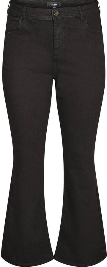 Zizzi high waist bootcut jeans black denim - Foto 4