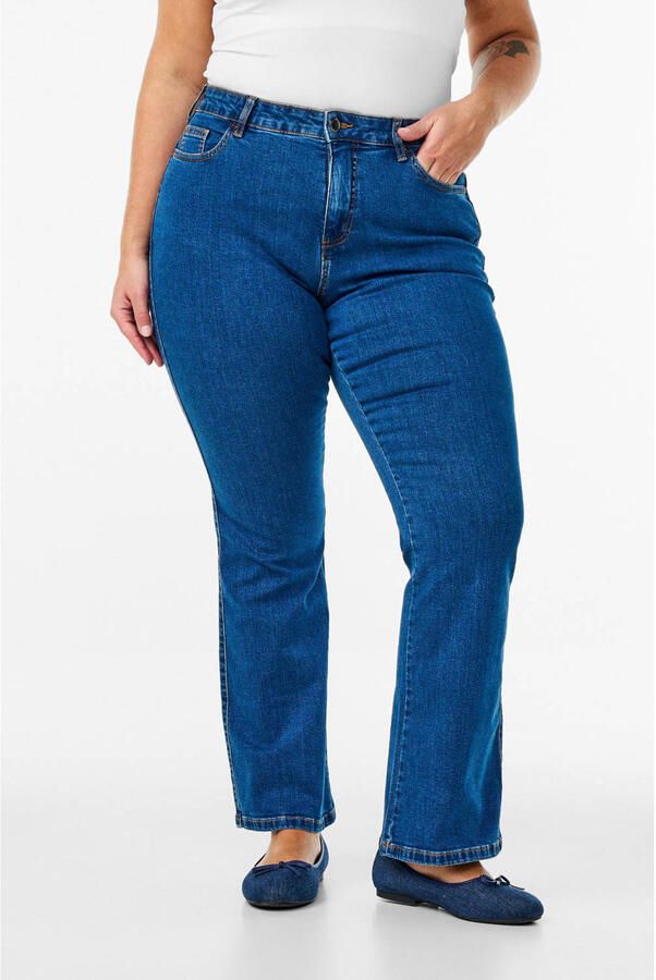 Zizzi high waist bootcut jeans dark blue denim - Foto 2