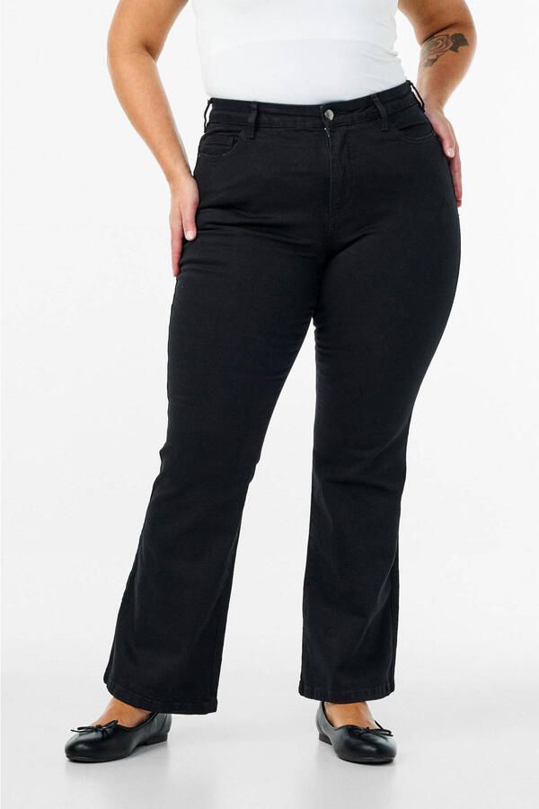 Zizzi high waist bootcut jeans zwart - Foto 2