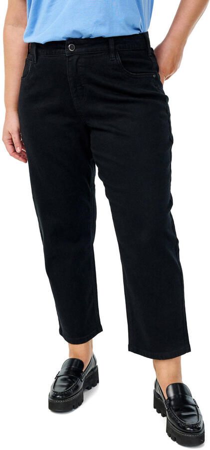 Zizzi high waist straight leg jeans zwart
