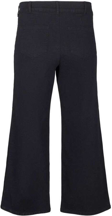 Zizzi high waist wide leg jeans black denim - Foto 3