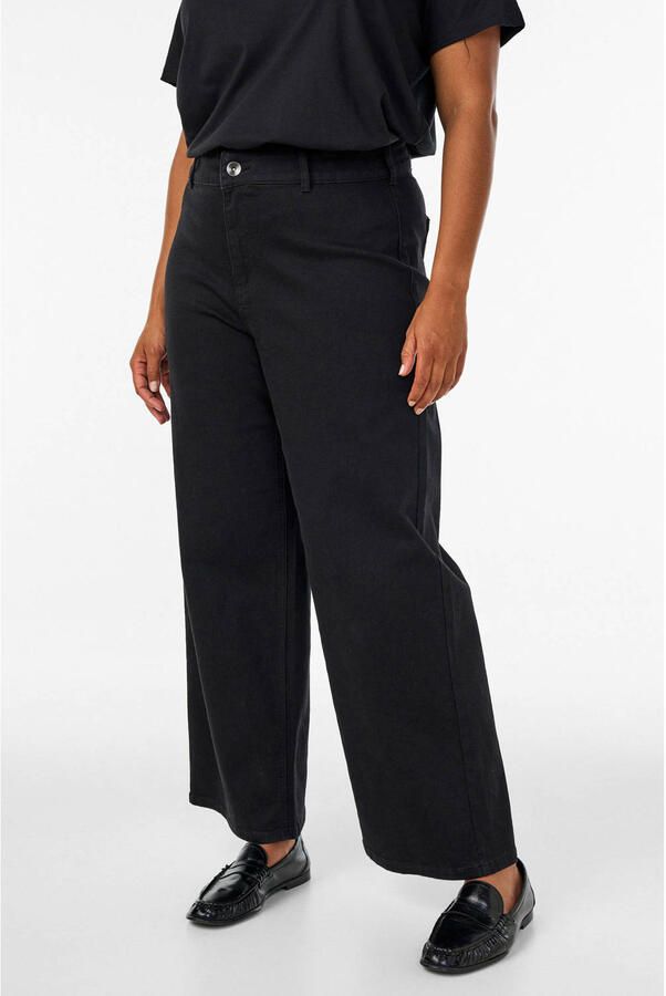 Zizzi high waist wide leg jeans black denim - Foto 2