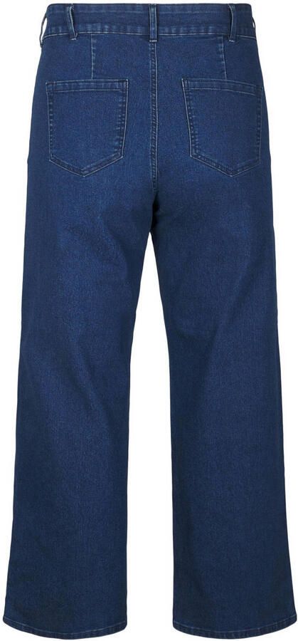 Zizzi high waist wide leg jeans dark blue denim - Foto 3