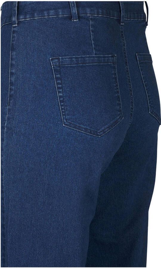 Zizzi high waist wide leg jeans dark blue denim - Foto 2